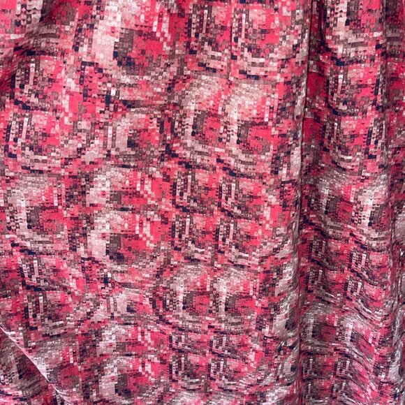 Cotton Beauty Vintage Womens Dress Size Large Red Maxi Abstract Print - Picture 6 of 10